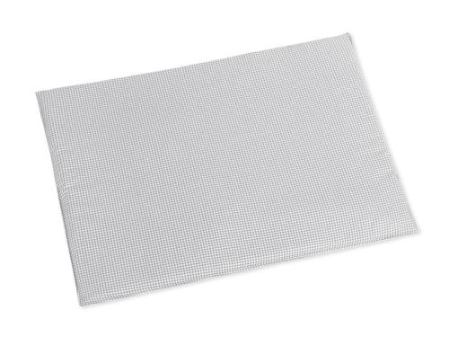 Polštářek pro kojence do postýlky kostička - šedá, bílá 42x32 cm - tenký