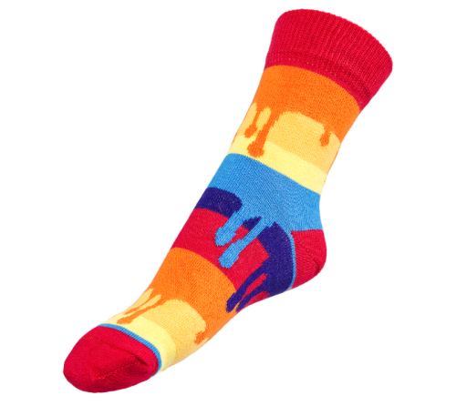 Ponožky dětské Barvy červená, oranžová, modrá