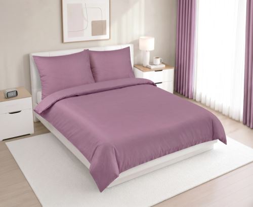 Saténové povlečení na dvoudeku Růžová 180x200 cm, 2ks 70x90 cm