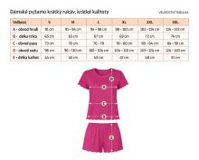 Pyžamo dámské Modrá,Bílá,Smetanová (4)
