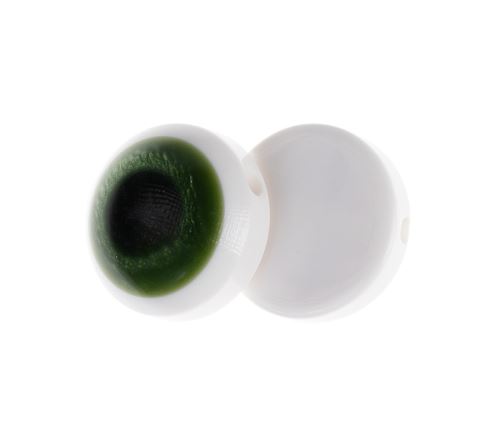 Knoflík - balení po 6 ks zelená prům. 15 mm
