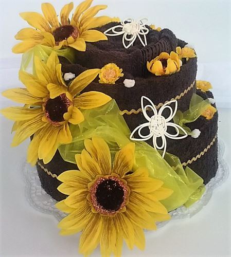 Veratex Textilní dort dvoupatrový slunečnice