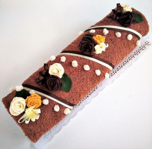 Veratex Textilní dortr roláda čokoládová velká