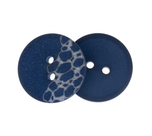 Knoflík - balení po 3 ks modrá prům. 20 mm