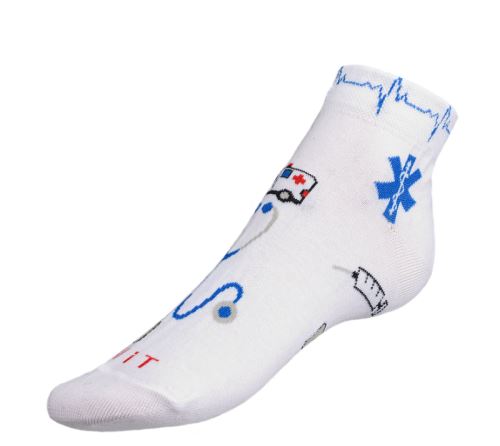 Ponožky nízké Zdravotnictví bílá,modrá