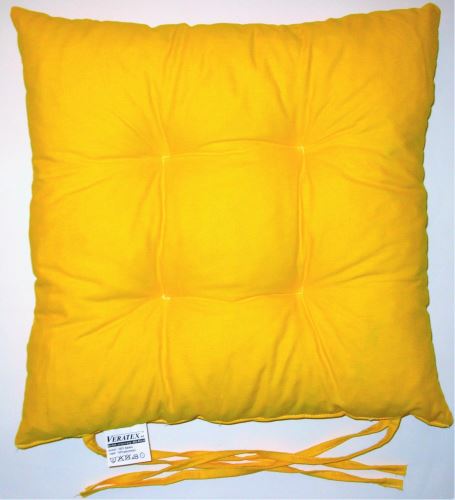 Sedák prošívaný  40x40 cm žlutý
