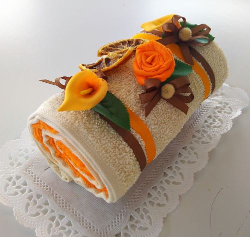 Textilné tortu Miniroláda malý uterák + žinka (ÁNO)
