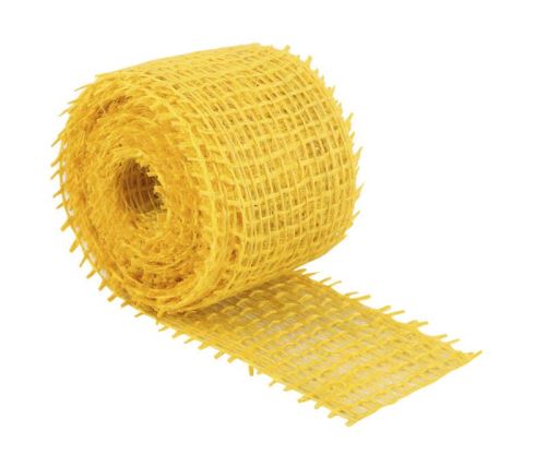 Jutový dekorační pásek žlutý 3m x 4 cm