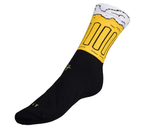 Ponožky Pivo 3 černá, žlutá