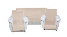 Souprava Korall micro 3+1+1 béžová 1 x 150x200 cm + 2 x 65x150 cm (1)