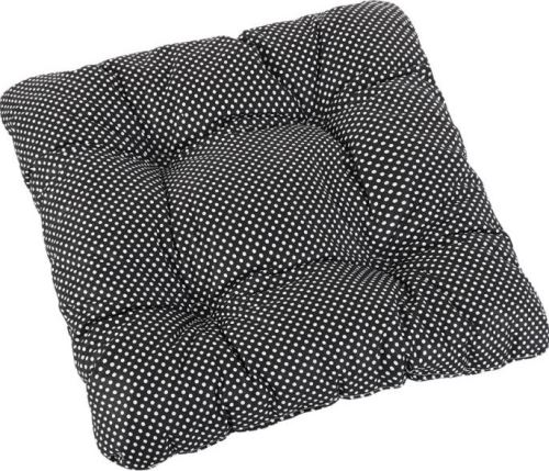 Sedák ADÉLA prošívaný 40x40 cm puntík černobílý SKLADEM POSLEDNÍ 1KS