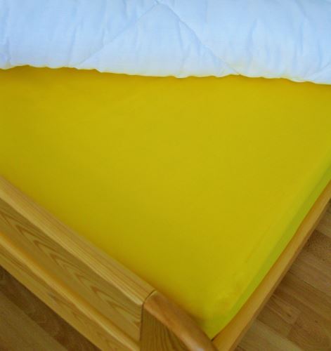 Bavlněné prostěradlo 140x220 cm (sytě žluté)