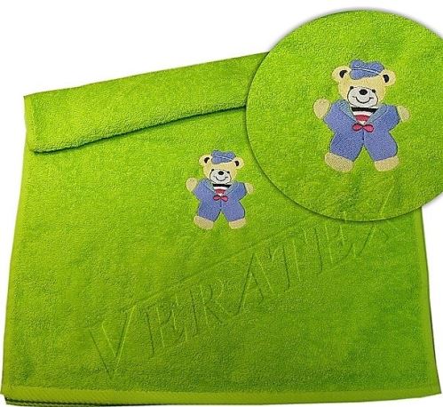 Froté ručník s výšivkou medvídka 50x100 cm výběr ze 20 barev, možnost vyšití jména doplatek 75 Kč