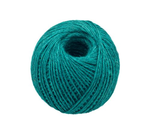 Jutový motouz zelený klubko 200g , cca 130 m , průměr 1.75 mm