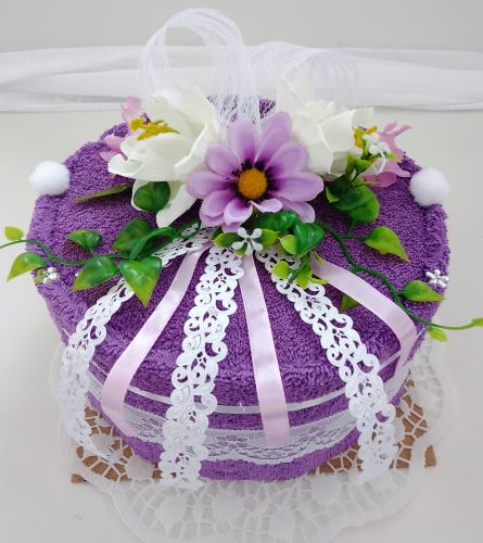 Veratex Textilní dort fialkový