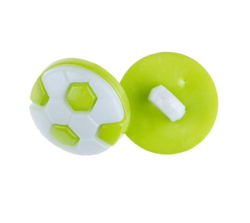 Knoflík míč zelený prům. 14 mm