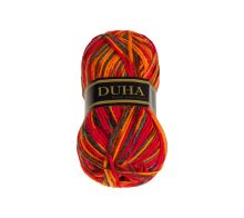 Příze DUHA oranžová, hnědá, červená 50g / 150 m