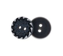 Knoflík - balení po 6 ks černá, bílá prům. 18 mm