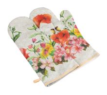 Grilovací rukavice 2ks letní kvítí 20x36 cm Grilovací rukavice 2ks letní kvítí 20x36 cm