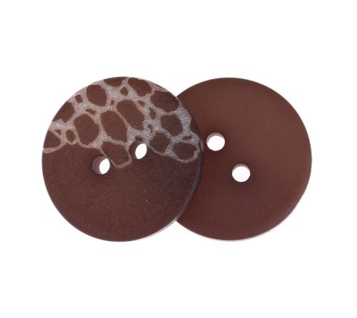 Knoflík - balení po 3 ks hnědá prům. 20 mm