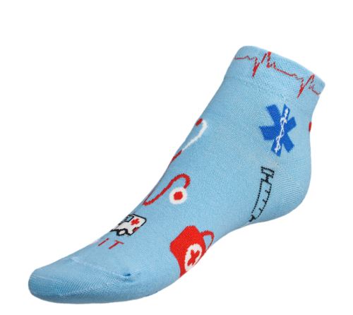 Ponožky nízké Zdravotnictví modrá,červená