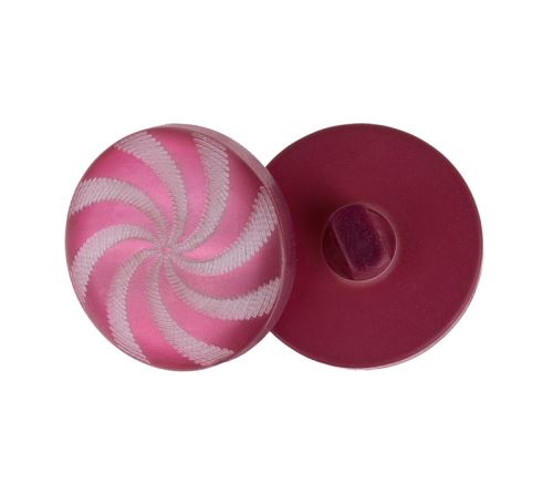 Knoflík - balení po 3 ks tmavě růžová prům. 20 mm