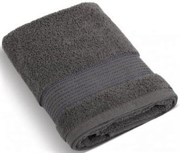 Froté ručník 50x100cm proužek 450g tm.šedá