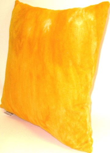 Polštářek froté  sytě.žlutá batika  40x40