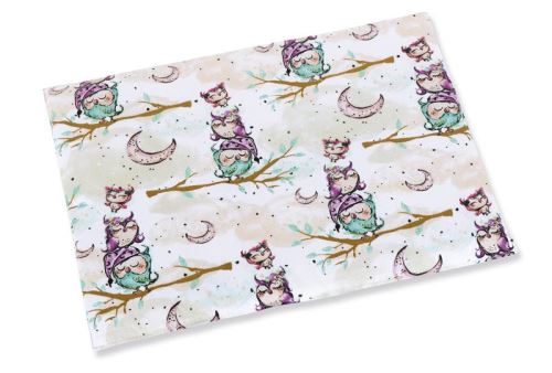 Polštářek pro kojence do postýlky sovička na větvi 42x32 cm - tenký
