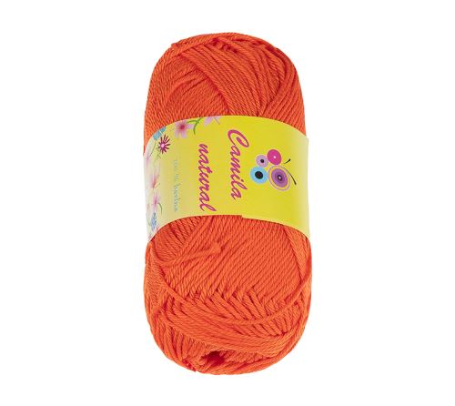 Příze CAMILA natural oranžová 50g / 125 m