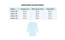 Noční košile dlouhý rukáv Bílá,Hnědá,Zelená (1)