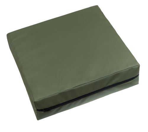 Sedák nepromokavý khaki 40x40x10 cm - potah na zip