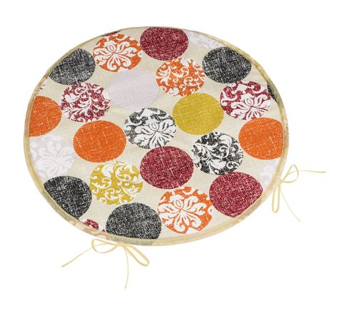 Sedák BERTA kulatý hladký Hnědá,Vínová,Oranžová průměr 40 cm