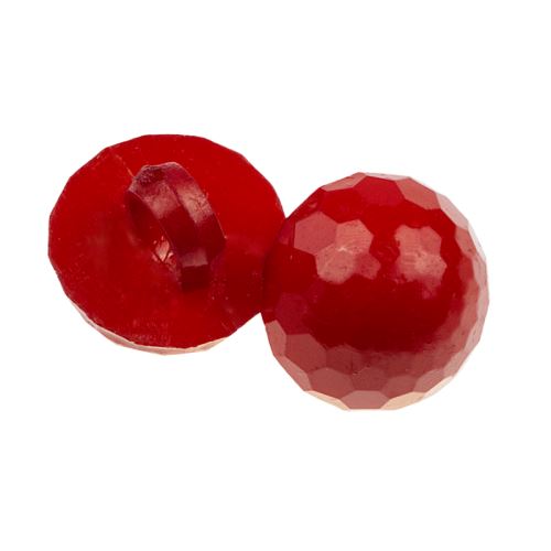 Knoflík pecka červená prům. 11 mm