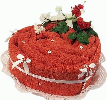 Veratex Textilní dort Srdce jednopatrový-textilní dort