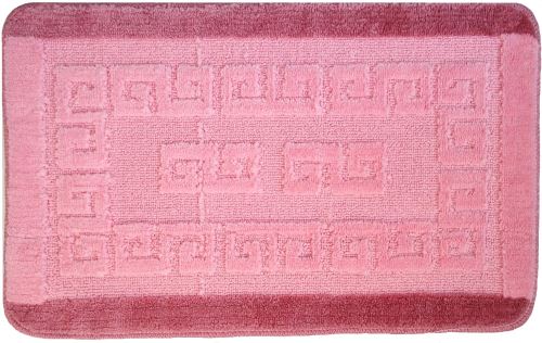 Koupelnová předložka řecké motivy růžové 50x80 cm