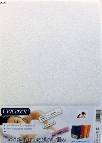 Froté plachta postieľka 80x160 cm (č 1-biela)