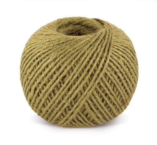 Jutový motouz okrový klubko 200g , cca 130 m , průměr 1.75 mm