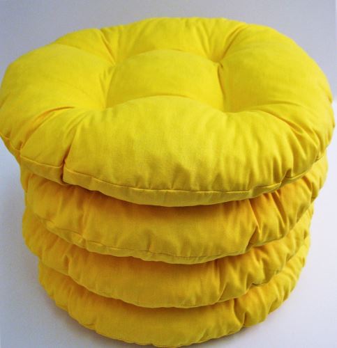 Sedák prošívaný kulatý průměr 37 cm žlutý