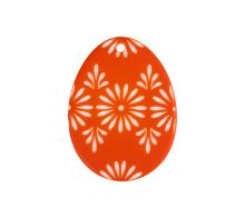 Dekorace vajíčko oranžová oranžová 35x25 mm Dekorace vajíčko oranžová oranžová 35x25 mm