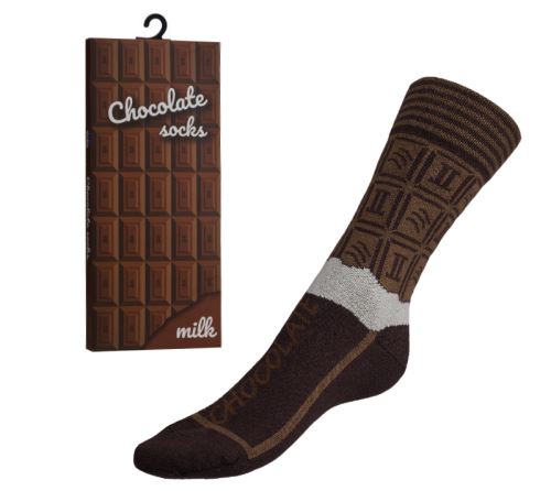 Ponožky Čokoláda v dárkovém balení hnědá