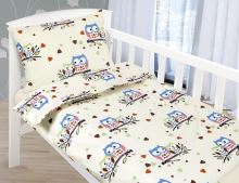 Dětské povlečení bavlna 90x135, 45x60 Sovičky**