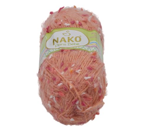 Příze PARIS BEBE růžová - růžové, bílé nopky 100g / 175 m