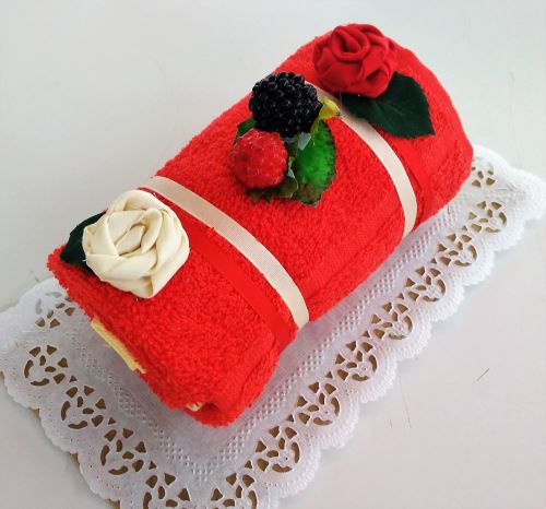 Veratex Textilní dort Roláda jahodová