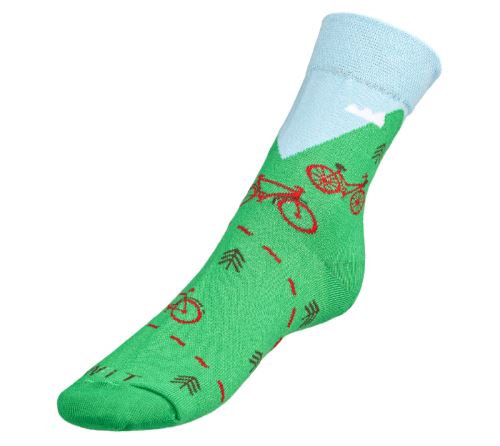 Ponožky Kolo 2 zelená, modrá