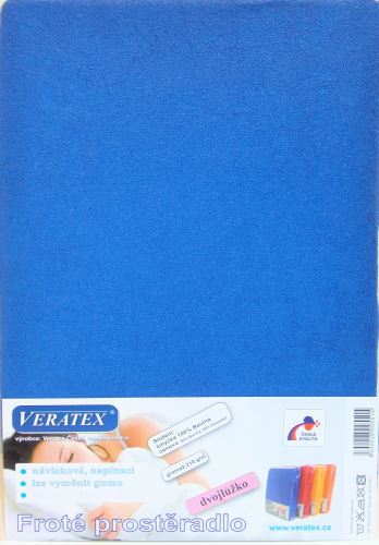 Froté prostěradlo 160x200/16 cm (č. 3-tm.modrá)