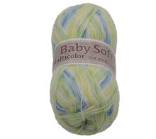 Příze BABY SOFT multicolor bílá, žlutá, modrá, zelená 100g / 360 m Příze BABY SOFT multicolor bílá, žlutá, modrá, zelená 100g / 360 m