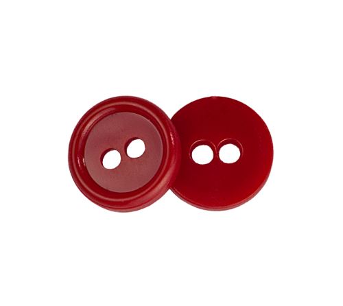 Knoflík červený prům. 11 mm