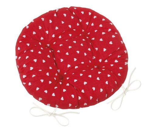 Sedák Adéla prošívaný kulatý srdíčka průměr 40 cm