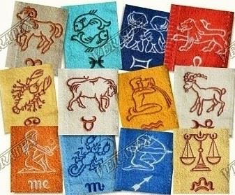 Froté ručník se znamením horoskop - kozoroh 50x100 ( 4-sv.žlutá)
